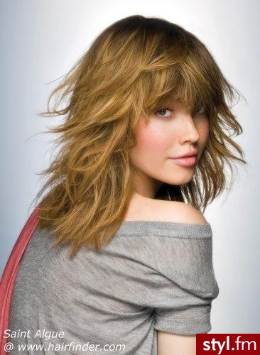 blond - Średnie Fryzury