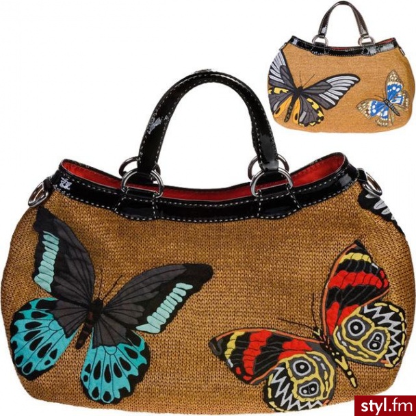 słomiana torebeczka z motylkami - od Renuad Pellegrino - 1.158$ - Pozostałe Torebki Moda