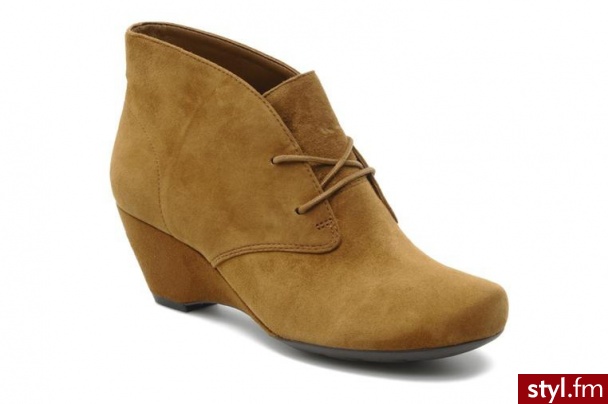 Clarks PÓŁBUTY I BOTKI KARA CAPRICORN BY CLARKS (Beżowy) - Botki Buty Moda