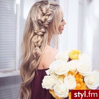 Blond Warkocze Kręcone Na co dzień Długie Fryzury