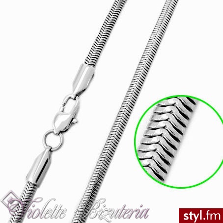 Violette Łańcuszek Rybia Łuska Stal Szlachetna 316L nr.3791 - Łańcuszki Biżuteria Moda