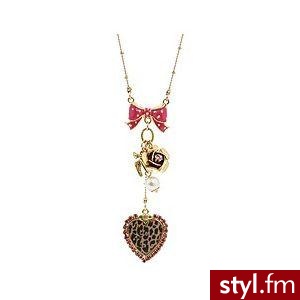 naszyjnik serce od Betsey Johnson - Pozostałe Dodatki Moda