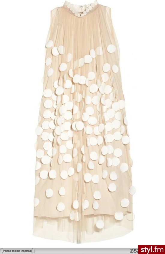 Stella McCartney Linda polka dot-appliquéd tulle dress - Pozostałe Sukienki Moda