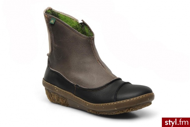El Naturalista Półbuty i botki Funghi N380 (Czarny) - Botki Buty Moda