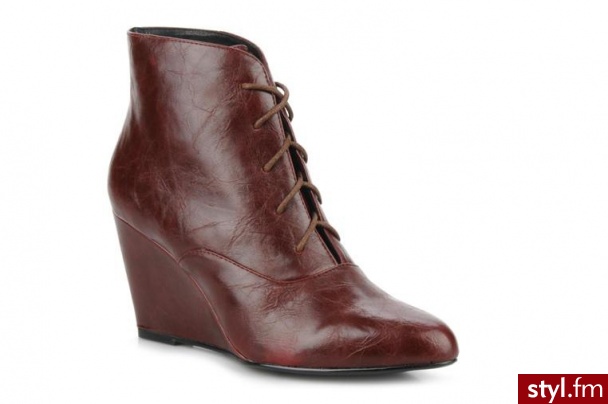 Georgia Rose PÓŁBUTY I BOTKI NARA BY GEORGIA ROSE (Bordowy) - Botki Buty Moda
