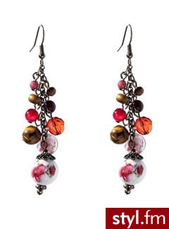 Folky earrings - Dark bordeaux red - Promod. Pobrano ze strony: http://www.promod.co.uk/jewellery/earrings/folky-earrings-dark-bordeaux-red-R1290300898.html - Pozostałe Dodatki Moda