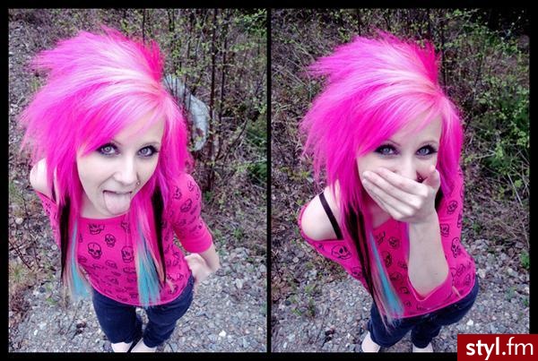 EMO Alternatywne Średnie Fryzury