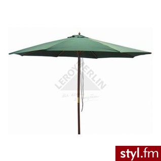 Leroy Merlin Parasol Ogrodowy Drewniany Śr. 350cm100 % Bawełna 180 G Zielony Drewniany - Parasole Dodatki Moda