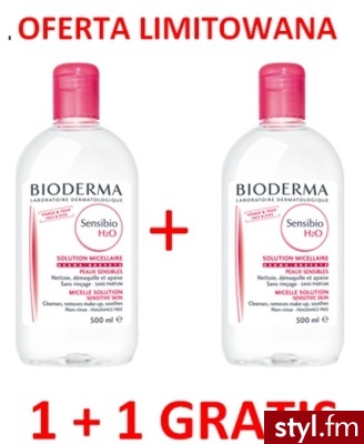 BIODERMA SENSIBIO H2O Płyn micelarny do skóry wrażliwej 2 x 500 ml - Bransoletki Biżuteria Moda
