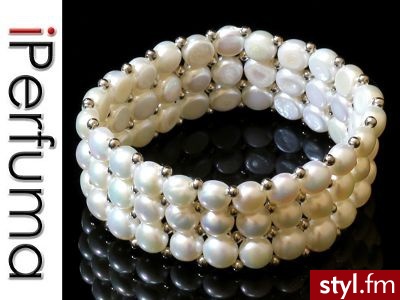 Bransoletka z naturalnych pereł - Naszyjniki Biżuteria Moda