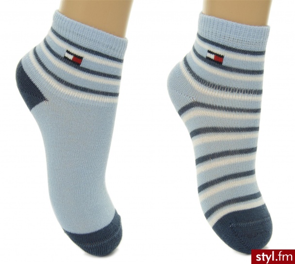 Tommy Hilfiger zESTAW SKARPETEK TH BABY MORGAN ABS SOCK 2P PLACIDBLUE - Rajstopy Bielizna Moda