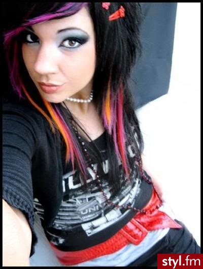 EMO Alternatywne Średnie Fryzury