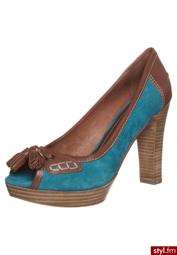 Martinelli ISIS Szpilki Peep Toe petrol - Szpilki Buty Moda