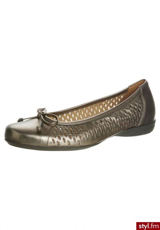 Gabor Baleriny srebrny - Balerinki Buty Moda