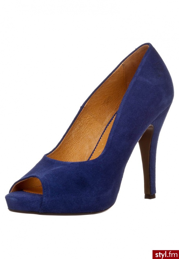 Shoot Szpilki Peep Toe niebieski - Szpilki Buty Moda