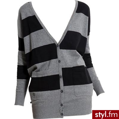 LIBBY Oversize-Cardigan in Schwarz-Grau - Dr. Denim - Polyvore. Pobrano ze strony: http://www.polyvore.com/libby_oversize-cardigan_in_schwarz-grau/thing?id=16074777 - Pozostałe Ciuchy Moda