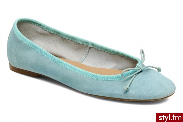 Georgia Rose Balerinki Fancine by (Niebieski) - Balerinki Buty Moda