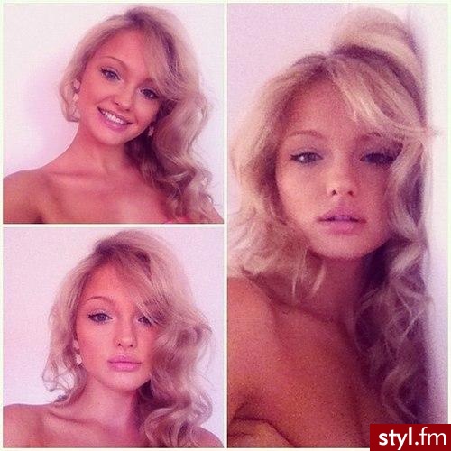 Blond Rozpuszczone Kręcone Na co dzień Średnie Fryzury