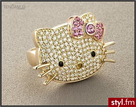pierścionek z hello kitty. - Gadżety Inne Moda