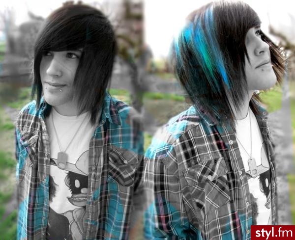 EMO Alternatywne Średnie Fryzury