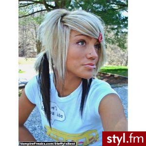 ... - EMO Alternatywne Średnie Fryzury