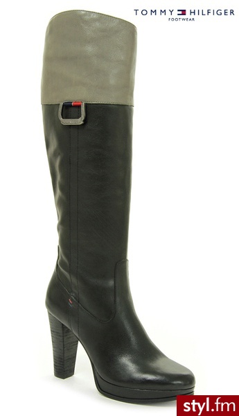 Tommy Hilfiger MEGAN 11 BLACK PEWTER - Kozaki Buty Moda