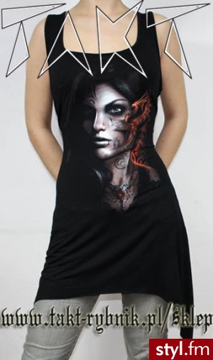 Spiral Tunika DRAGON TATTOO Czarny - Tuniki Ciuchy Moda