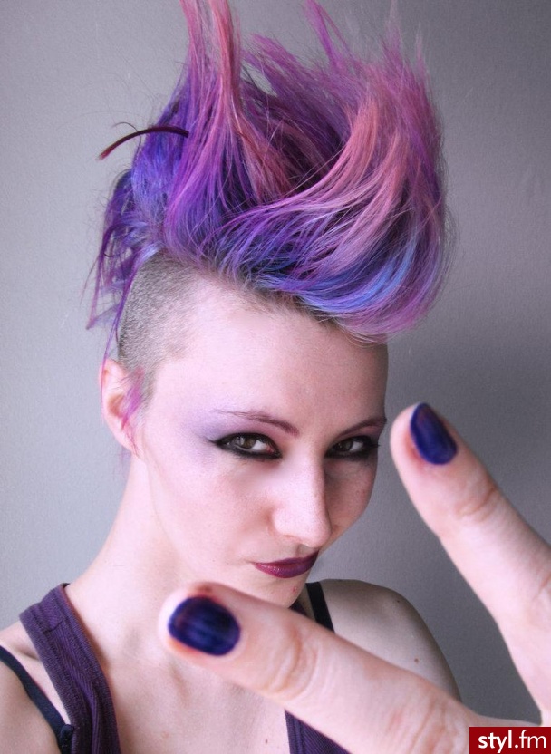 Kolorowe Punk Rock Alternatywne Krótkie Fryzury
