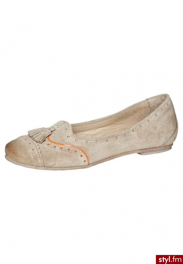 Manas Design Baleriny brązowy - Balerinki Buty Moda