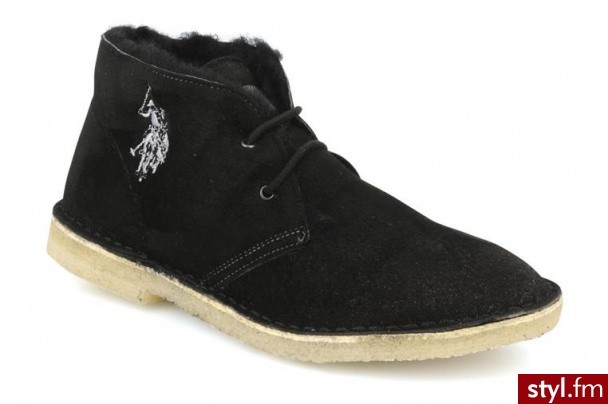 U.S Polo Assn. PÓŁBUTY I BOTKI AILEEN BY (CZARNY) (Czarny) - Botki Buty Moda