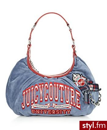 Juicy Couture - 175$ błękitny welur - Pozostałe Torebki Moda