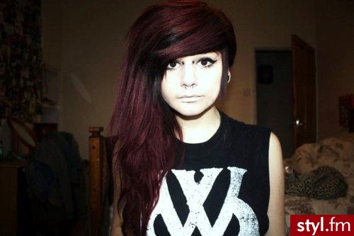 EMO Alternatywne Średnie Fryzury