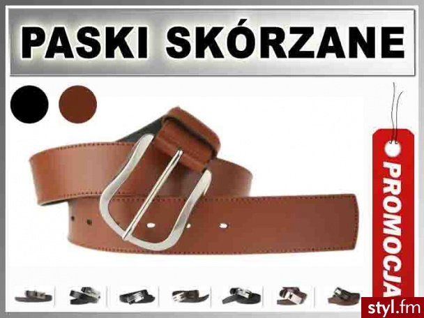 D3/S Pasek DAMSKI SKÓRZANY 4cm SZEROKI 2 KOLORY - Paski Dodatki Moda