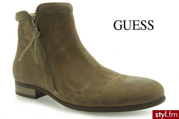 TRZEWIKI GUESS FORTE LEATHER BOOTIE - Kozaki Buty Moda