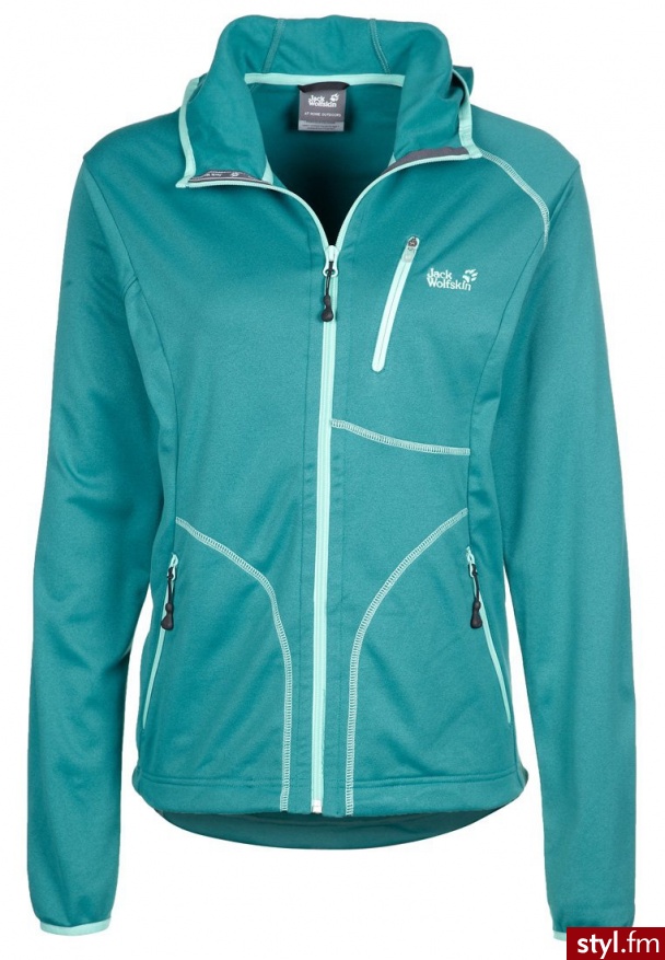 Jack Wolfskin ROCK BAR Kurtka z polaru petrol Odcienie zieleni Kurtki wiosenne - Kurtki Okrycia Moda