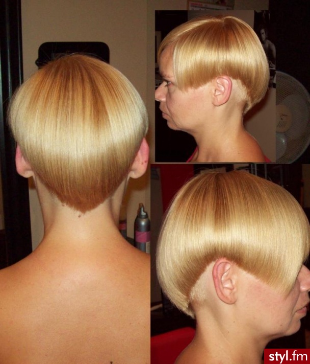 Blond Rozpuszczone Proste Na co dzień Krótkie Fryzury
