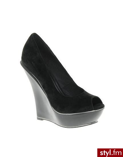 ASOS PUDDING Suede Peep Toe Wedges. koturny asos 14,5 cm! - Pozostałe Buty Moda