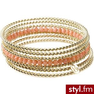 Welikefashion.com - Bracelet Stones Coral Gold by Soho Heart... - Polyvore. Pobrano ze strony: http://www.polyvore.com/welikefashion.com_bracelet_stones_coral_gold/thing?id=16480732 - Pozostałe Dodatki Moda