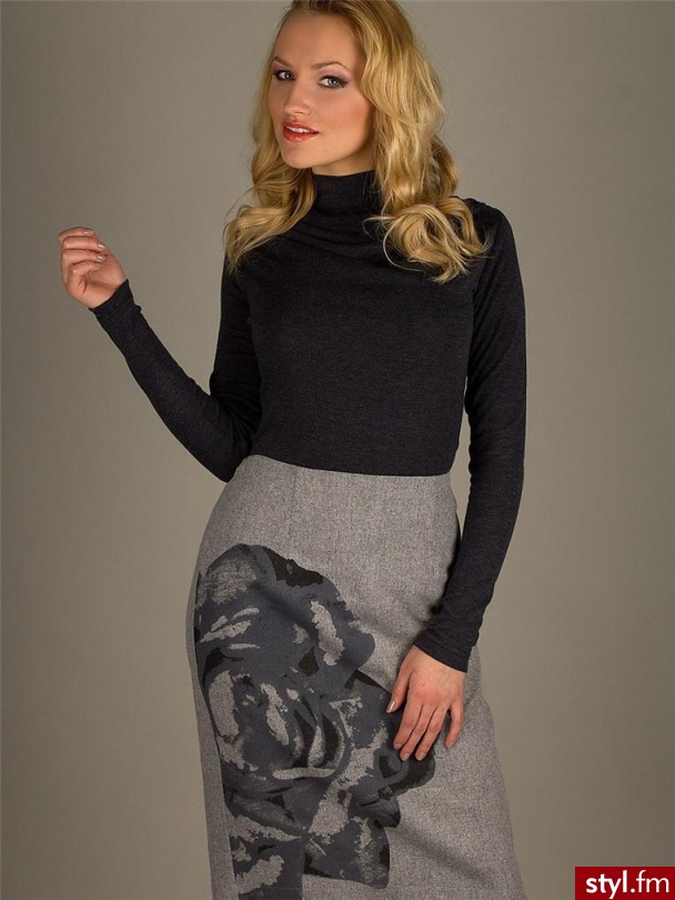 DanHen spódnica Cecile SP-135-11 Odcienie szarości i srebra Spódnice eleganckie - Pozostałe Spódnice Moda