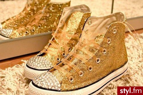 gold - Trampki Buty Moda
