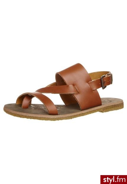 Ca Shott Japonki brązowy - Klapki Buty Moda