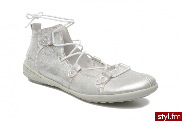 Pataugas Balerinki Norway W by (Srebrny) - Balerinki Buty Moda