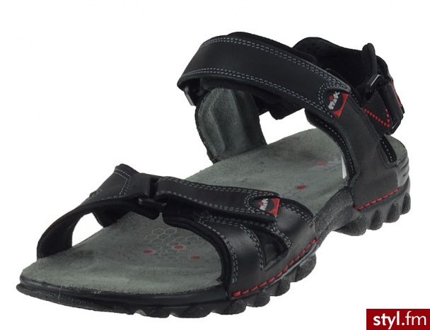 NIK Sandały Giatoma NIccoli 06-0098 Czarno-czerwone 001 - Sandały Buty Moda