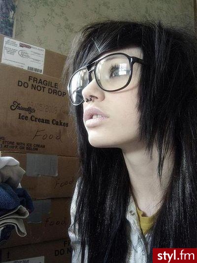 EMO Alternatywne Średnie Fryzury