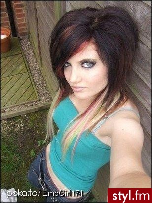 EMO Alternatywne Średnie Fryzury