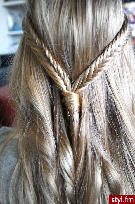 Blond Warkocze Proste Na co dzień Długie Fryzury