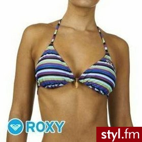 Roxy Biustonosz damski EASY DOES IT TIKI TRI multikolor roz. XS (3606857681712) - Na plażę Bielizna Moda
