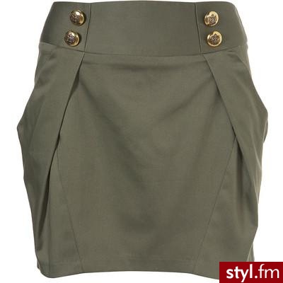 Gold Button Mini skirt - TopShop - Polyvore. Pobrano ze strony: http://www.polyvore.com/gold_button_mini_skirt/thing?id=17638246 - Pozostałe Ciuchy Moda