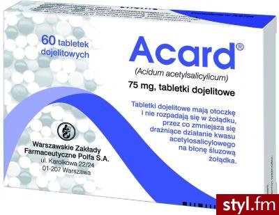 Polfa Warsza Acard 75 Mg X 60 Tabl - Bransoletki Biżuteria Moda