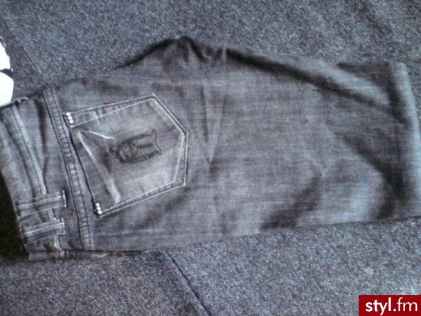 Jeansy. Jeansy czarno-szare firmy crop. Nowe. - Misz-masz